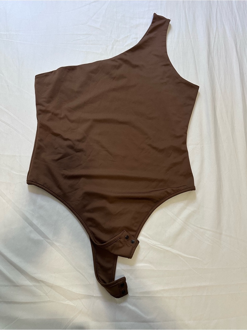 Daisy Brown One-Shoulder Bodysuit